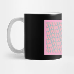 ^w^ satisfied kawaii emoji pattern 4 resize Mug